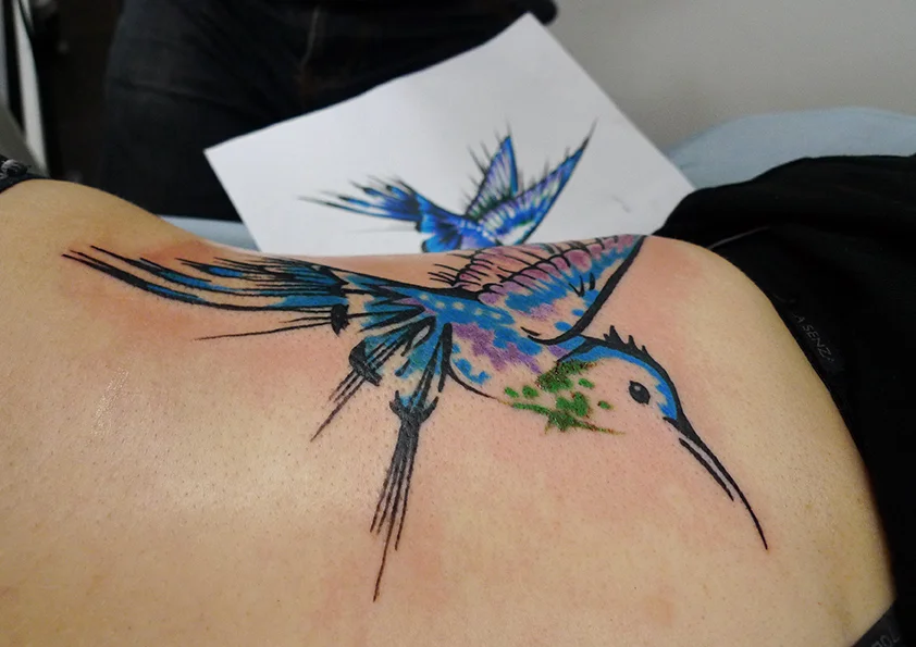 Large 'Kingfisher' Temporary Tattoo (TO00029627) : Amazon.com.au: Beauty