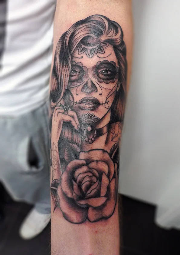day of the dead girl tattoo meaning