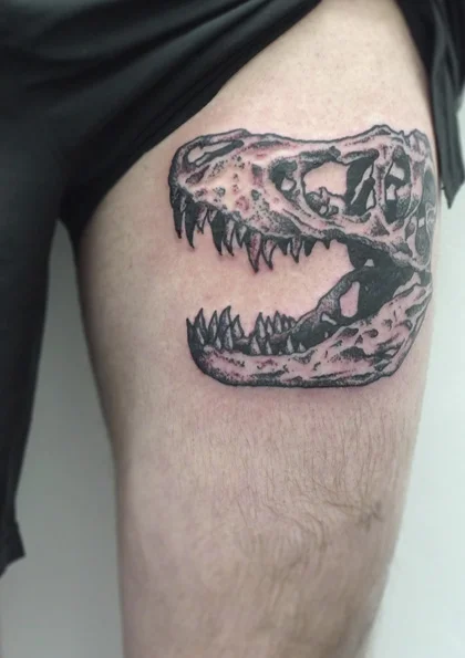 t rex skull tattoo
