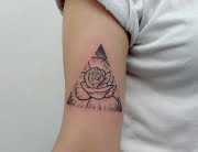 rose dotwork tattoo